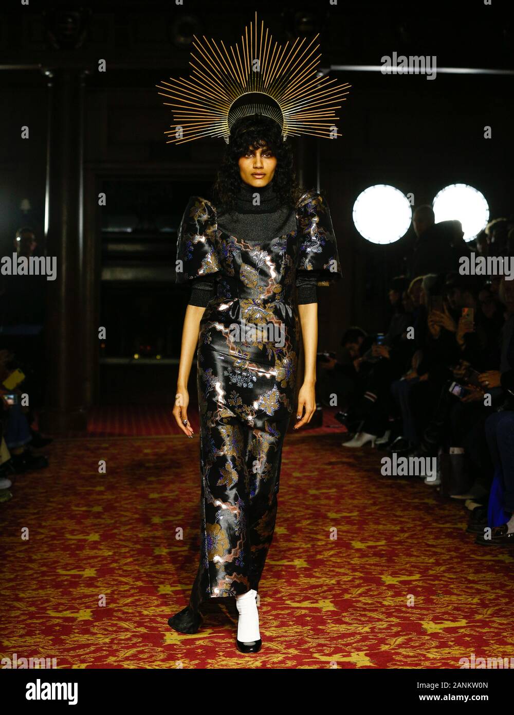 London,UK, 05th Jan, 2020, Edward Crutchley new fashion collection during London Fashion Week Mens Autumn Winter 2020, Fall Winter 2020 at British Fas Stock Photo