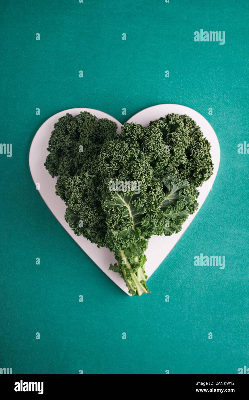 Heart shaped kale leaves Stock Photo Alamy