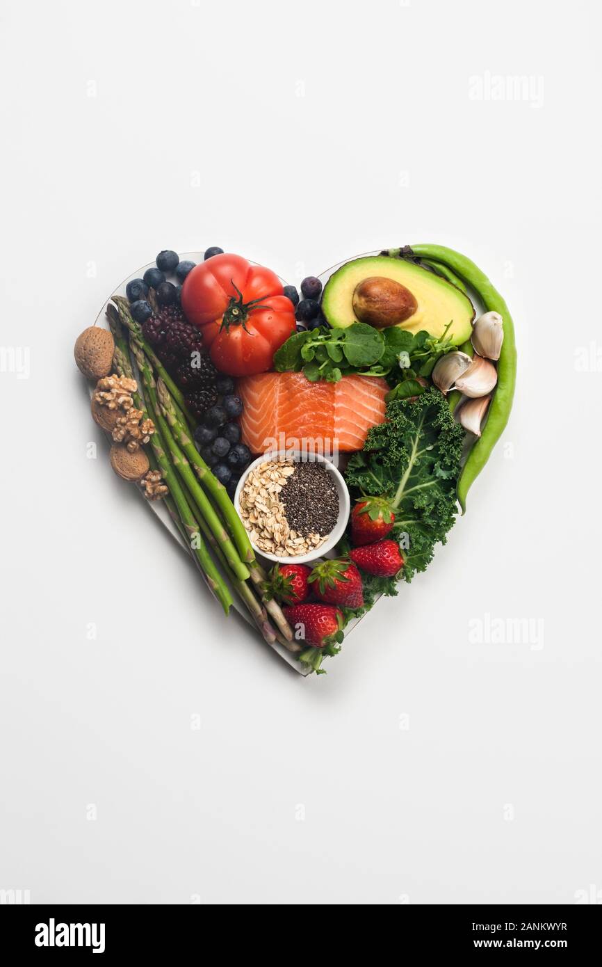 Healthy food for the heart Stock Photo - Alamy