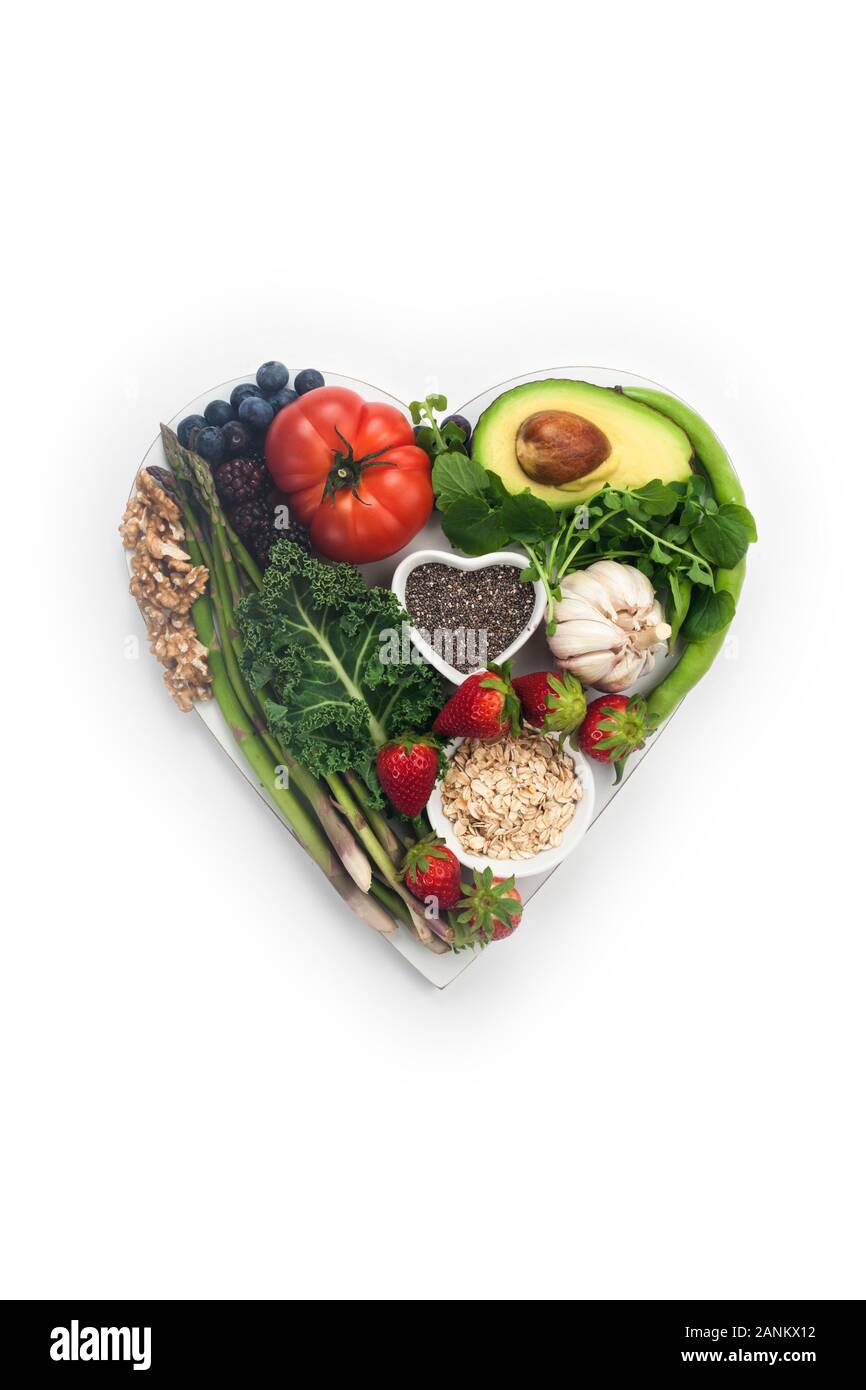 Healthy food for the heart Stock Photo