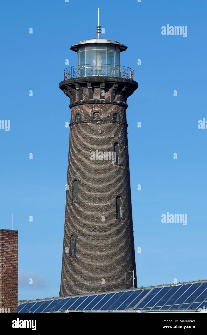 the lighthouse furthest from the sea in the world, the helios tower in cologne ehrenfeld Stock Photo