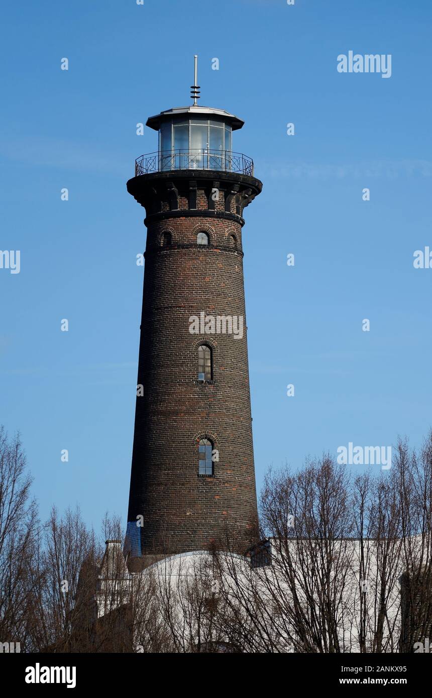 the lighthouse furthest from the sea in the world, the helios tower in cologne ehrenfeld Stock Photo