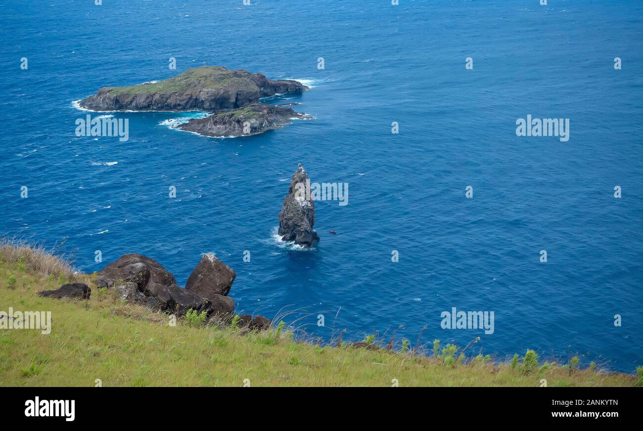 Bird Island off Easter Island, Chile Stock Photo