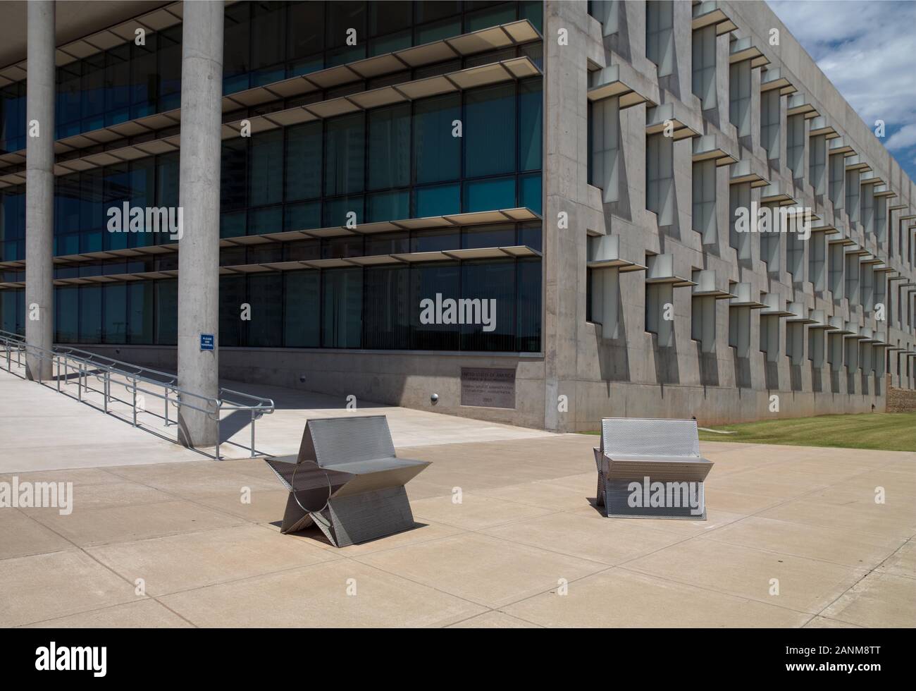 English Title Star Field Stainless Steel Benches At The Federal