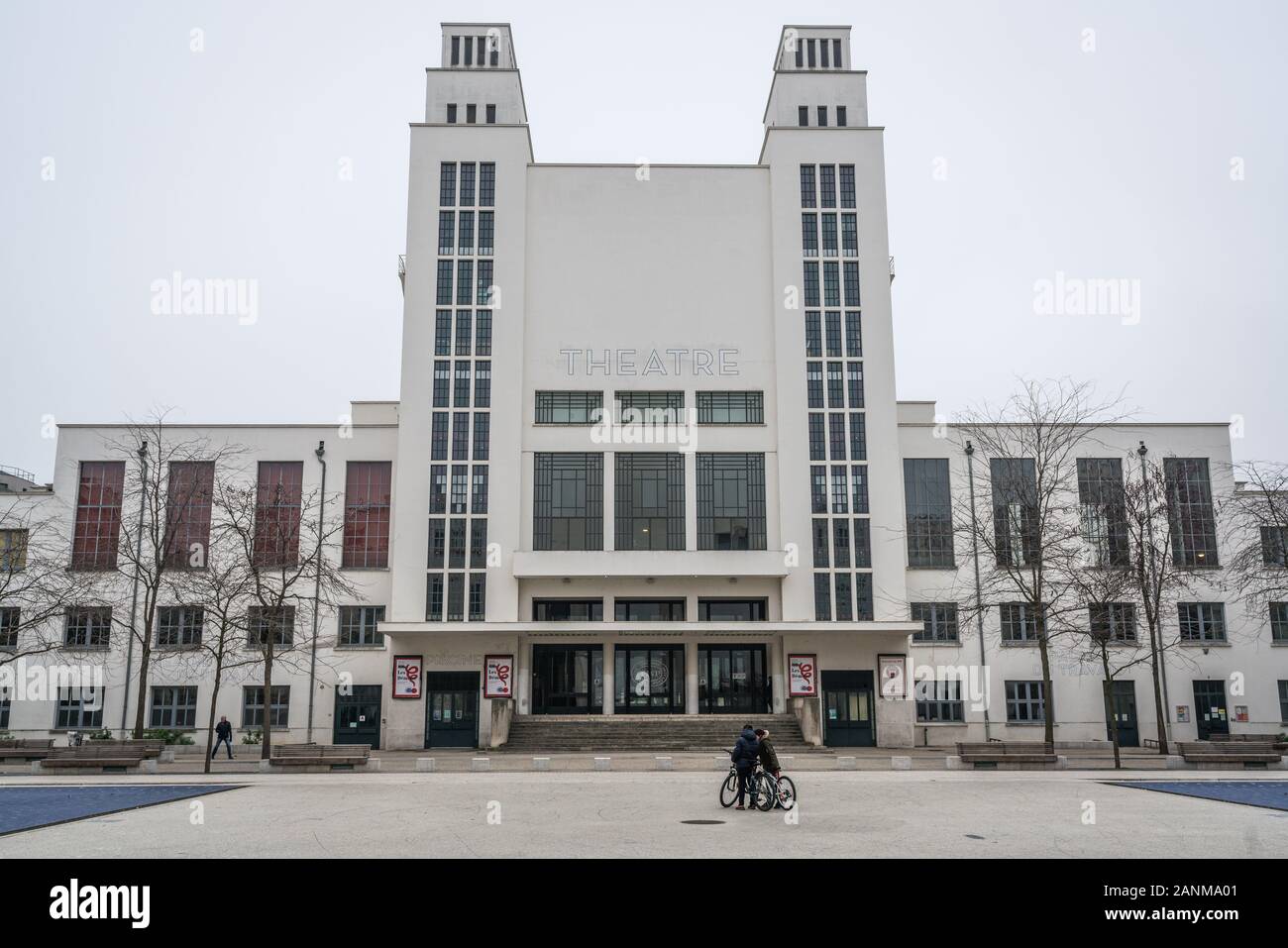 Villeurbanne France , 2 January 2020 : Theatre National Populaire TNP or People's National Theater building front view in Villeurbanne France Stock Photo