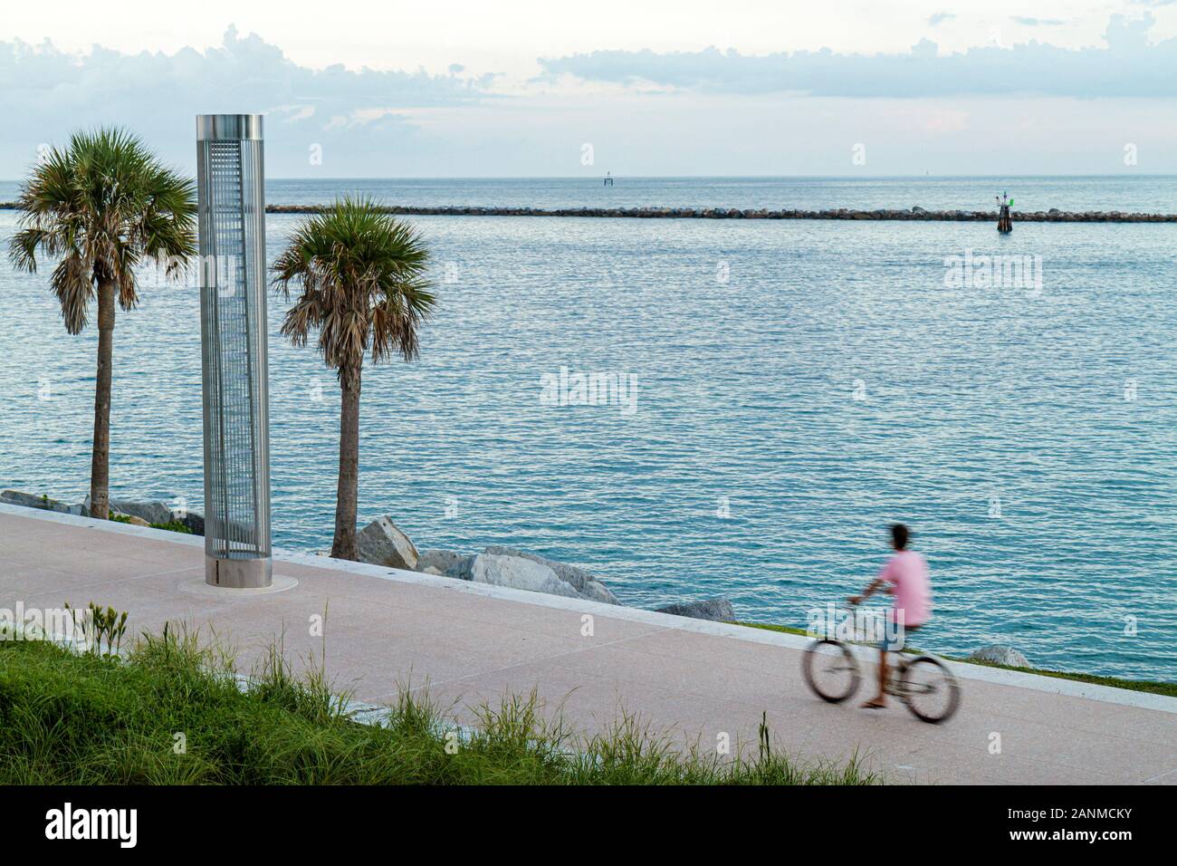 Group of bikers riding in miami hi-res stock photography and images - Alamy