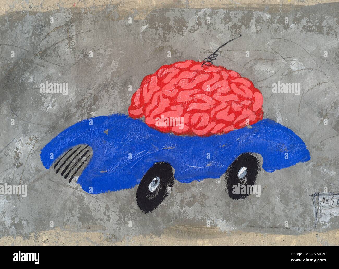 Selbstfahrendes Auto - Autonomous Vehicle Stock Photo