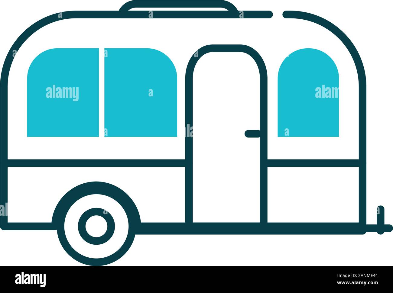 Isolated camping trailer vehicle vector design Stock Vector Image & Art ...