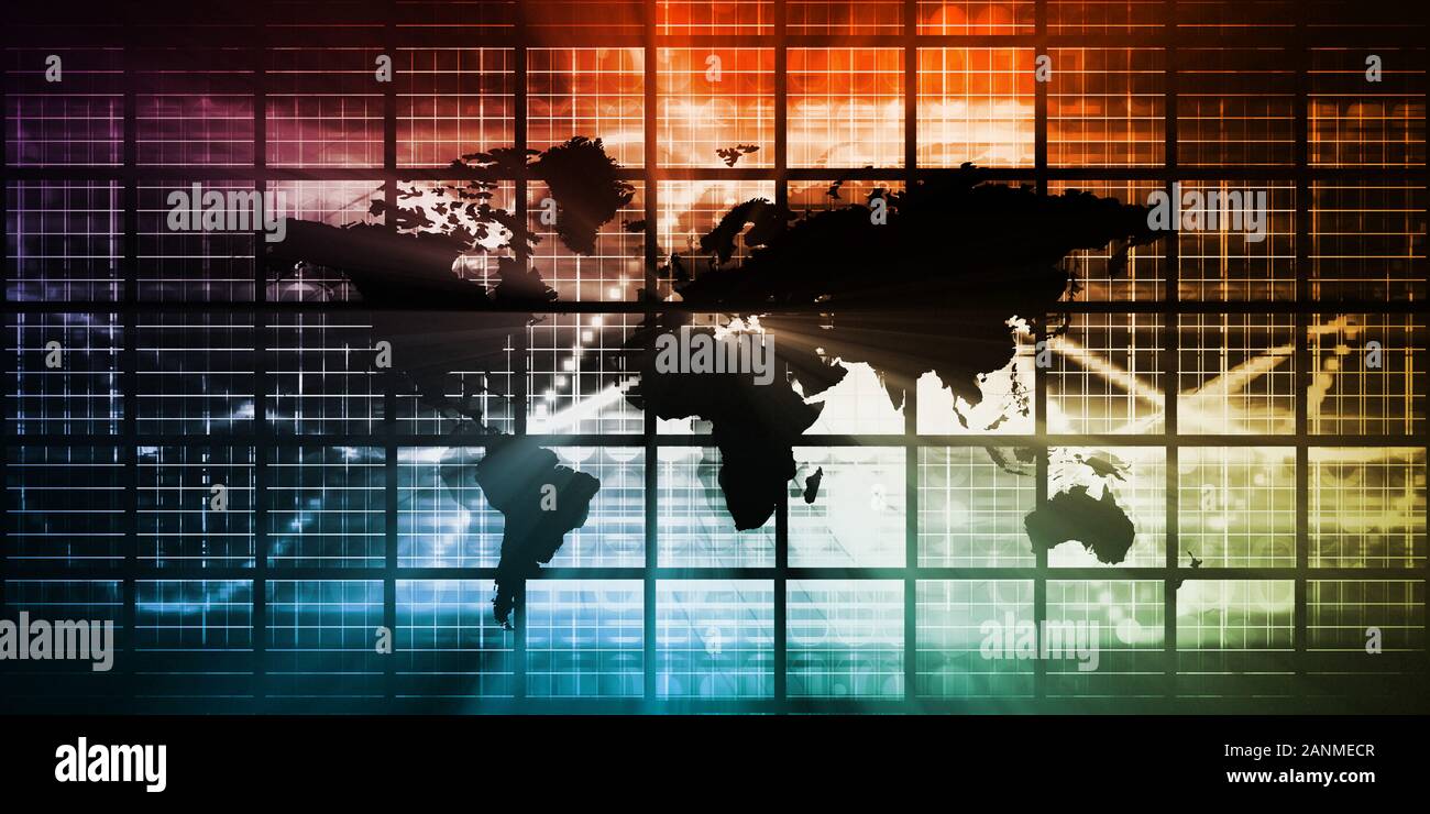 Global Import Export Business as a Presentation Art Stock Photo