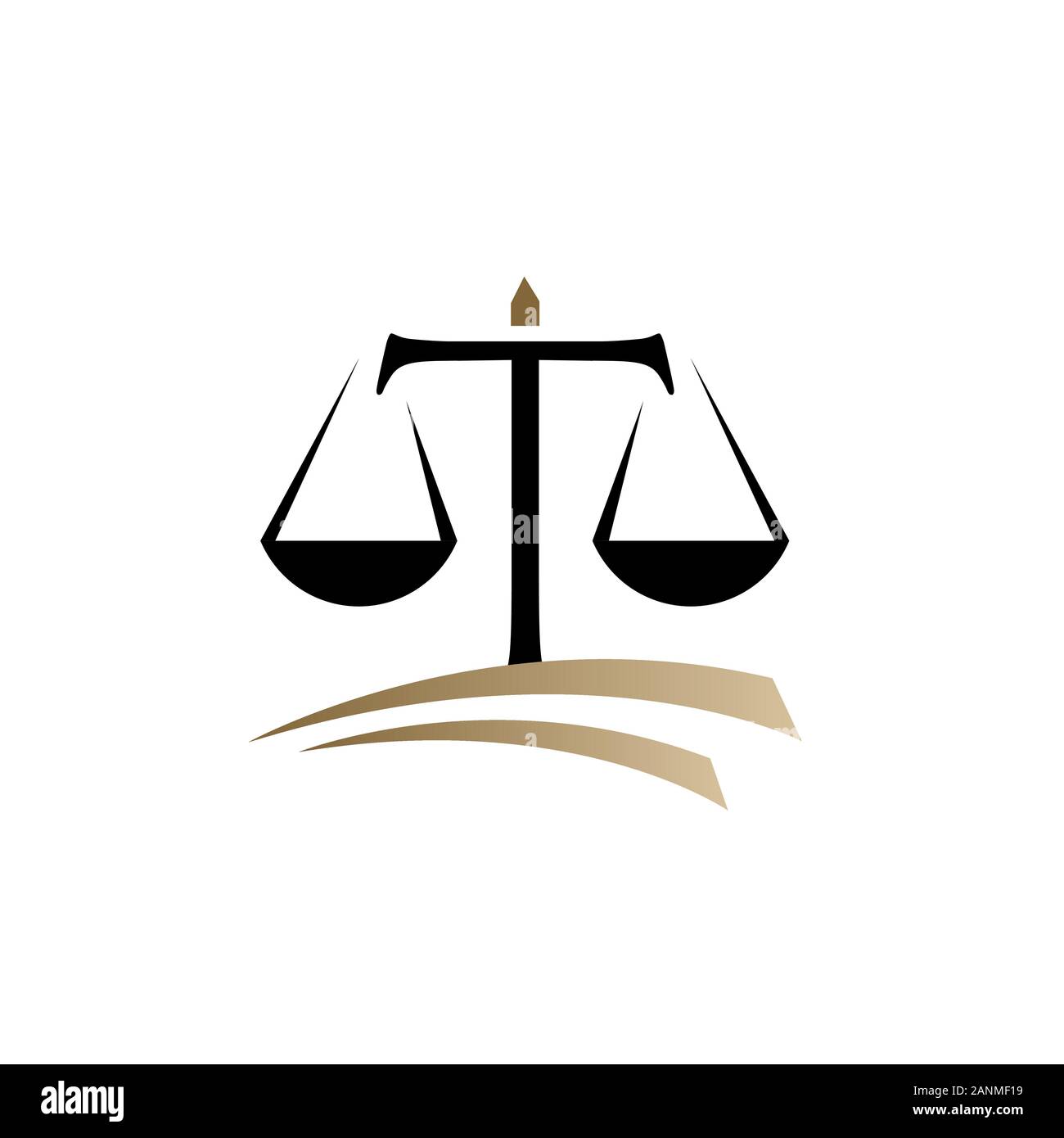 scales of justice logo design vector for law lirm law Office and lawyer services Stock Vector