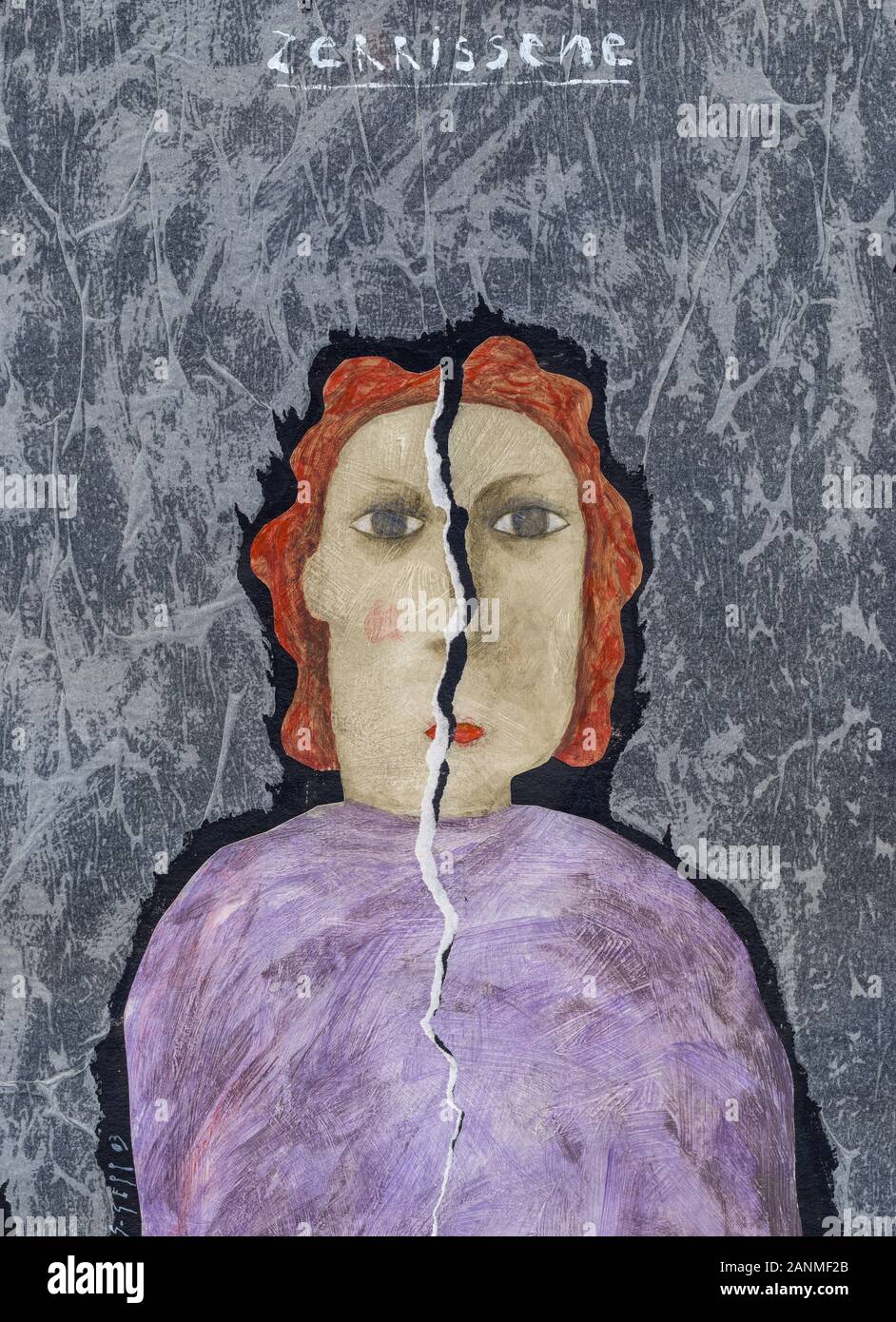 Gespaltene Persönlichkeit - Split Personality Stock Photo