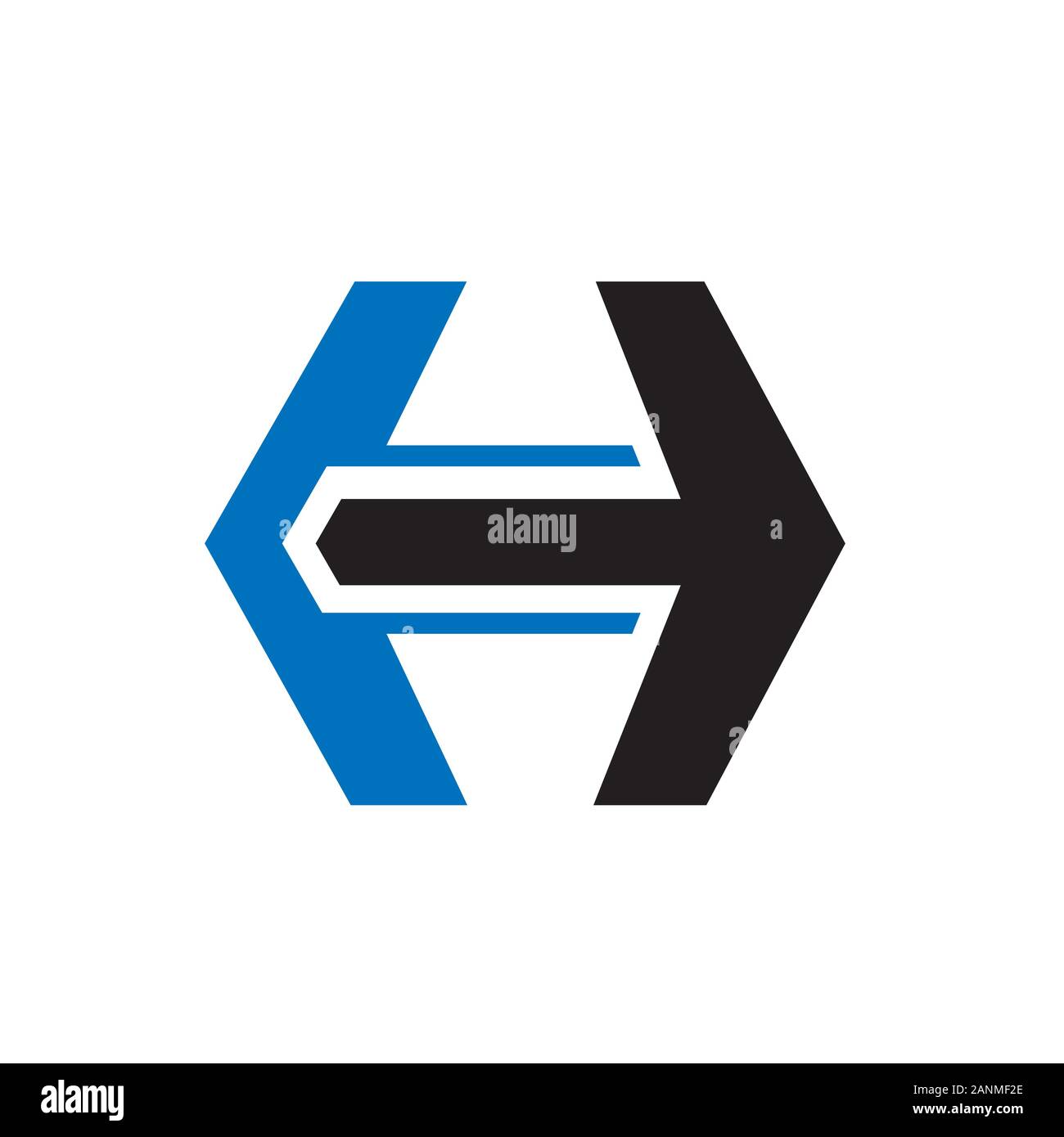 bold cool brand HH logo H initial Letter design vector graphic concept illustrations Stock