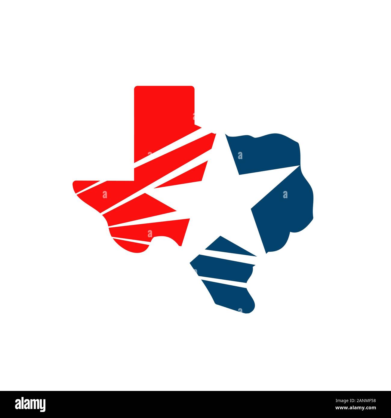 star texas map logo design vector in blue and red flags color Stock Vector  Image & Art - Alamy