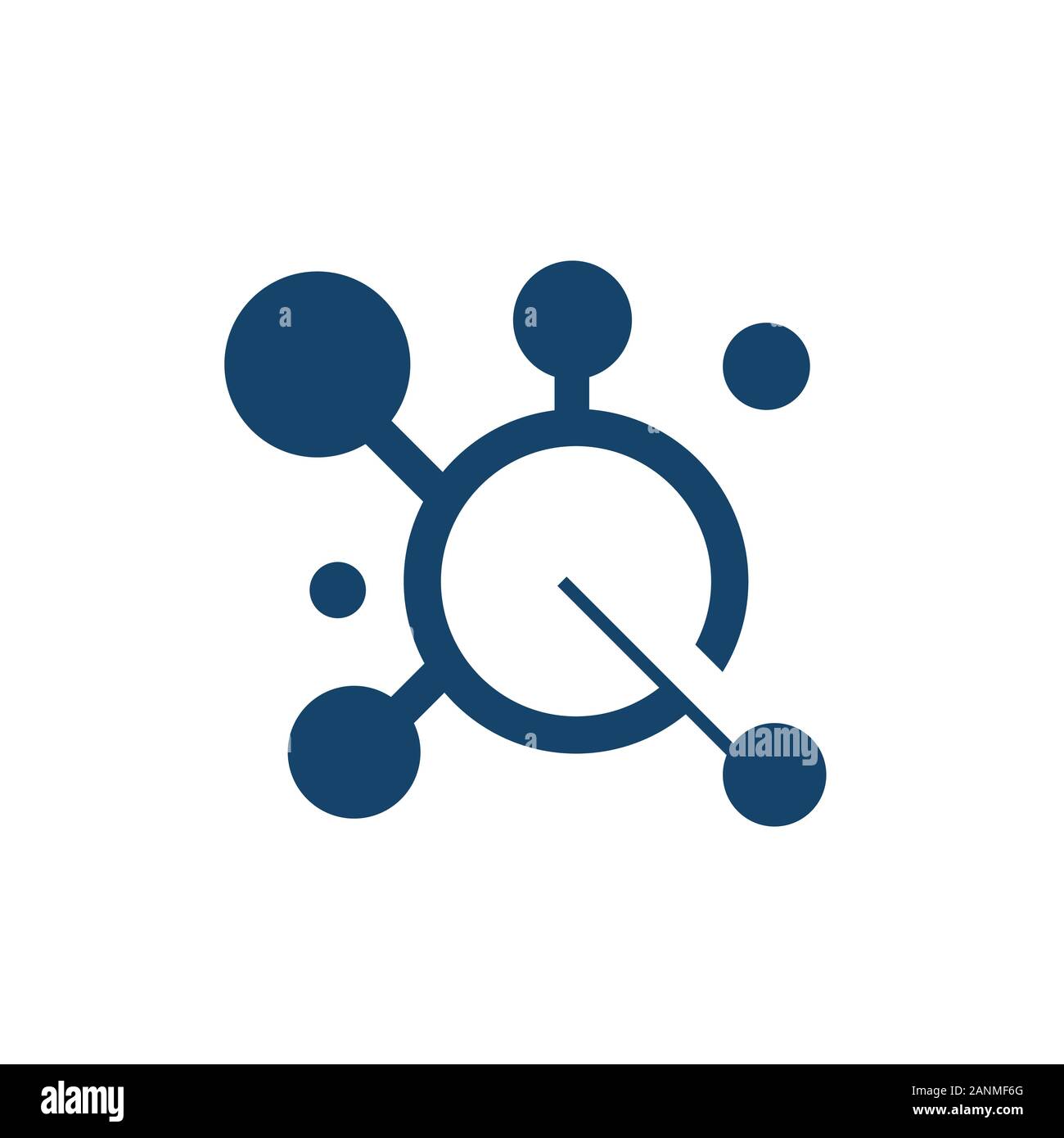 science research electrons nucleus atom logo design vector icon illustration Stock Vector