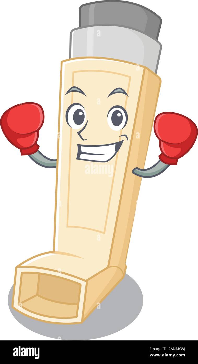 Sporty Boxing asthma inhaler mascot character style Stock Vector Image ...