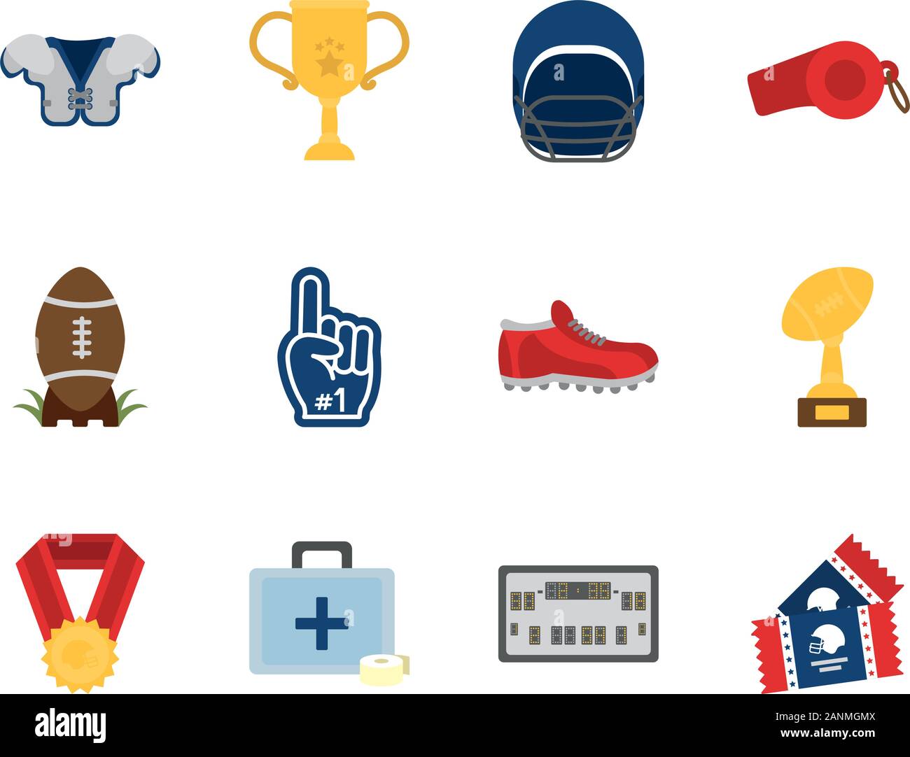 American football icon set vector design Stock Vector Image & Art - Alamy