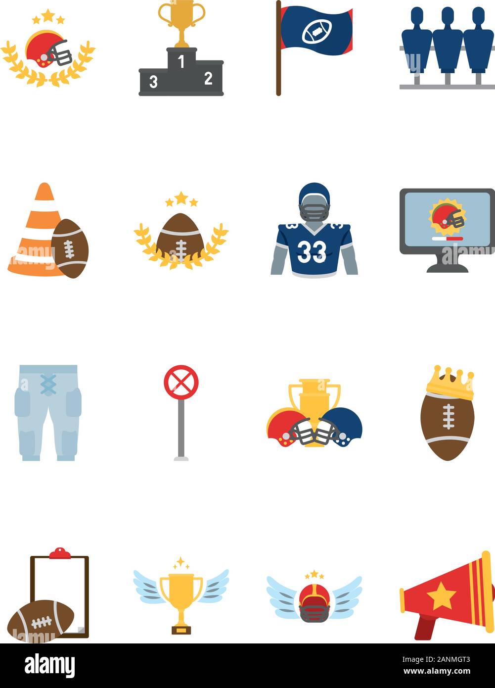 American football icon set vector design Stock Vector Image & Art - Alamy