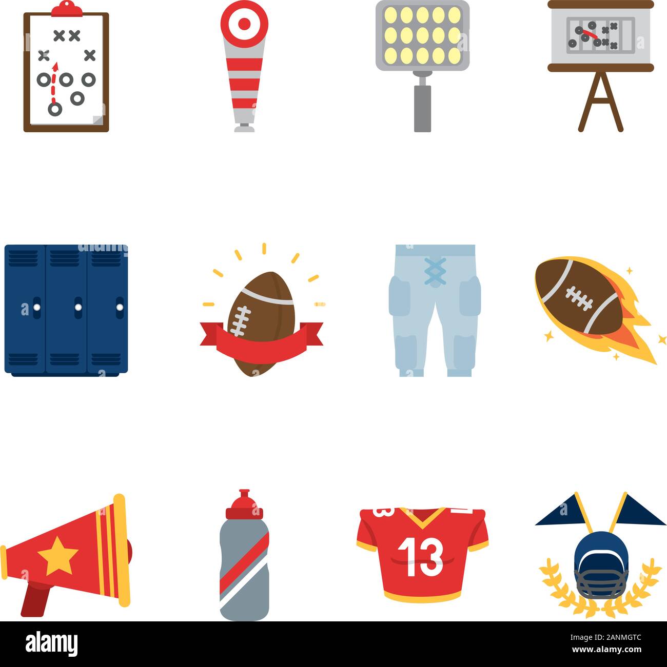 American football icon set vector design Stock Vector Image & Art - Alamy