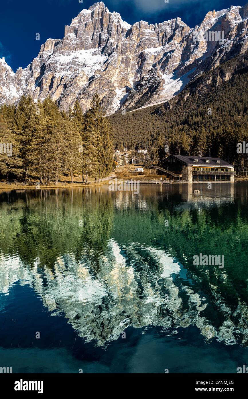 Lake Mosigo in San Vito di Cadore, Dolomites, Italy Stock Photo - Alamy