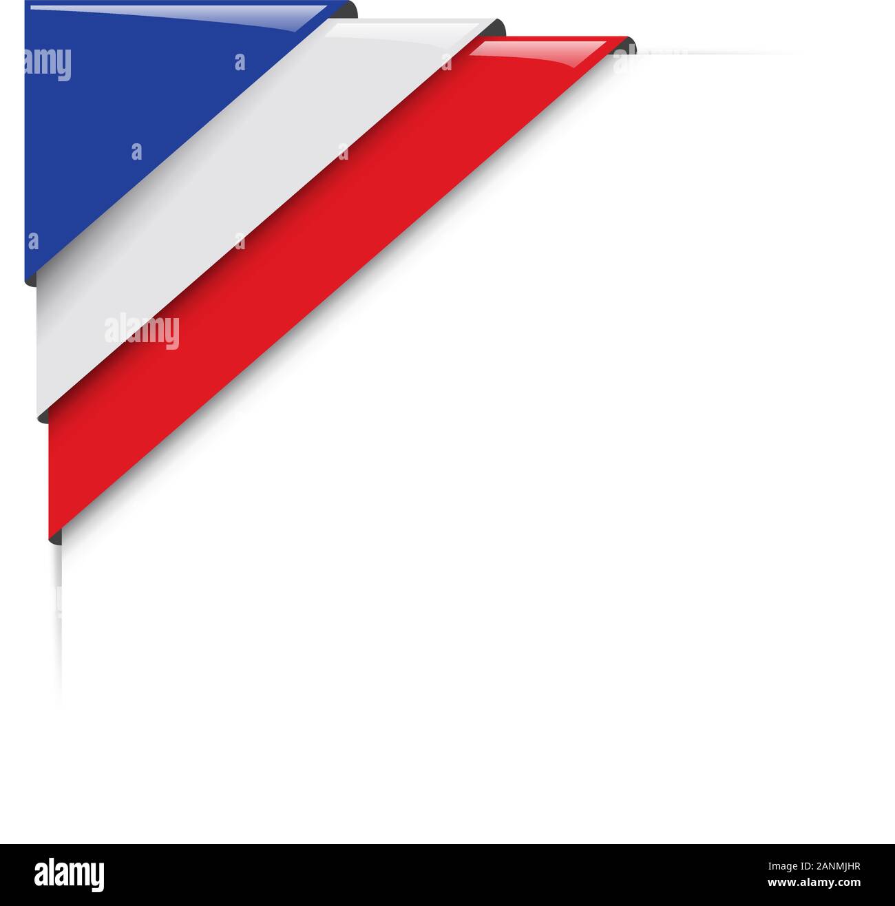 Blue corner flag Stock Vector Images Alamy