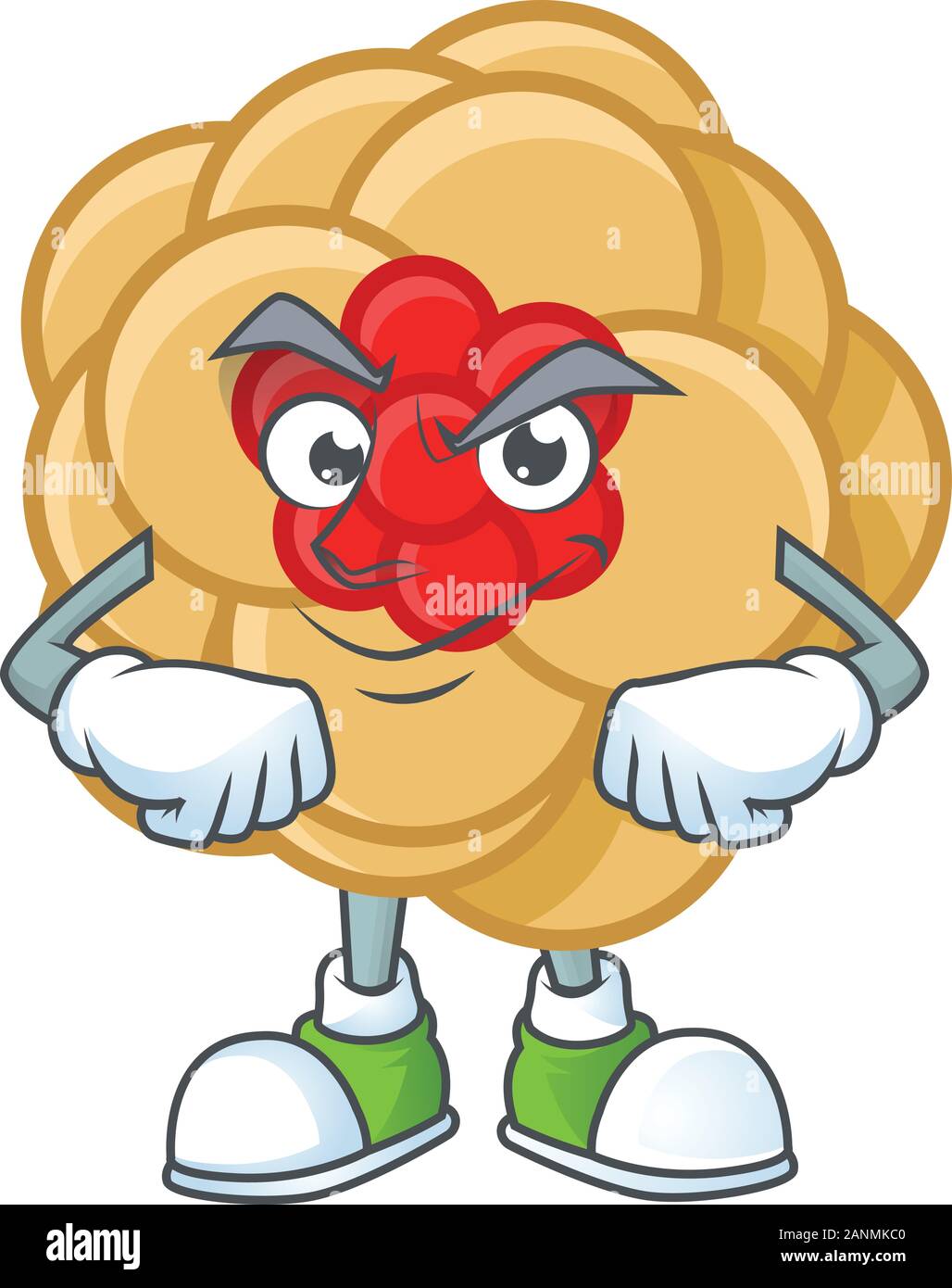 Chinese gold flower mascot cartoon character style with Smirking face ...