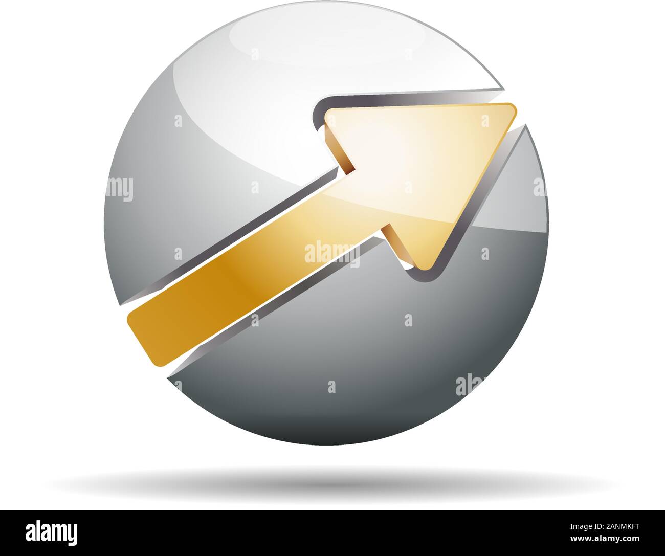 Vector sign abstract circle with arrow Stock Vector