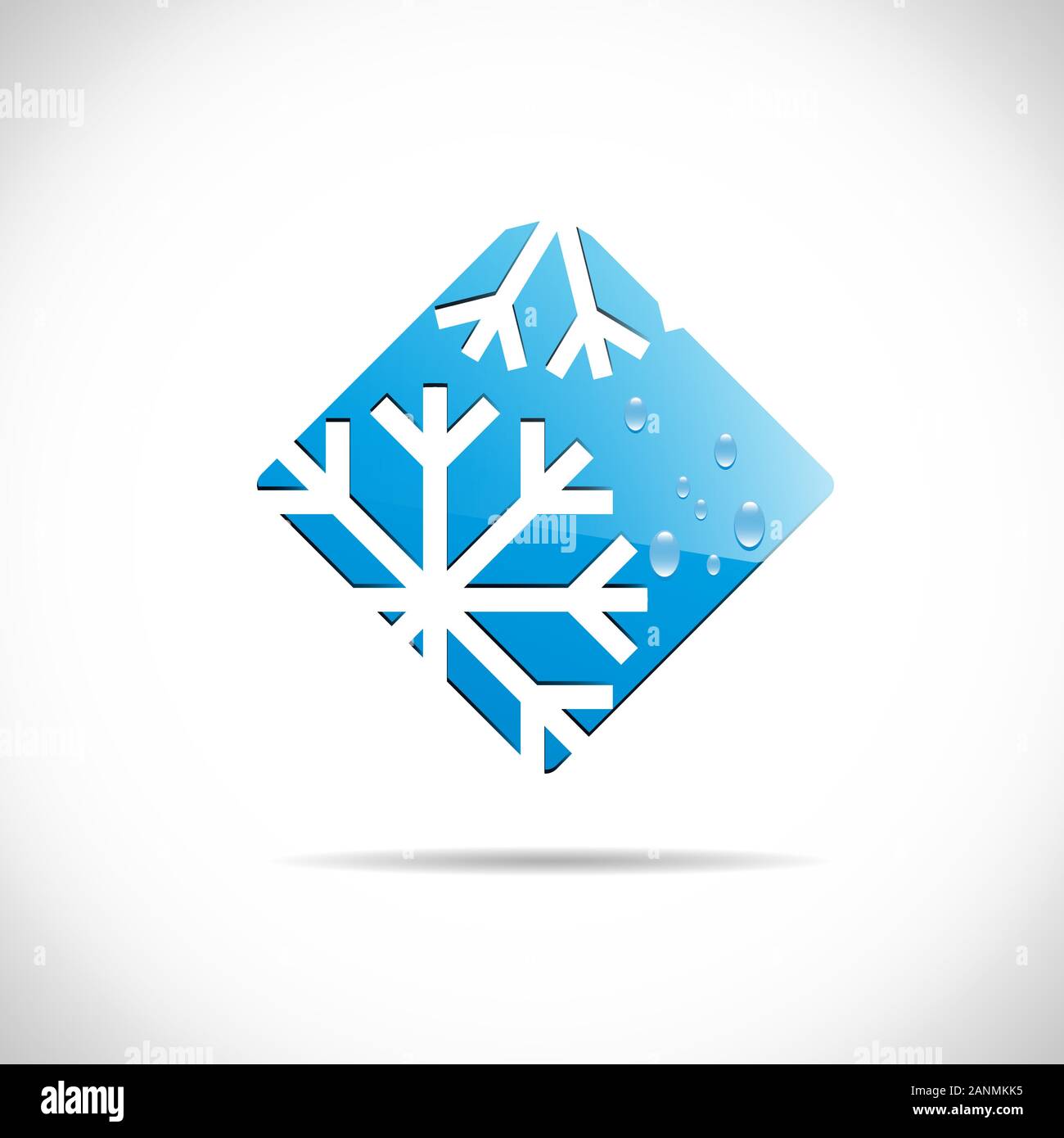 Square Vector sign Ice on white background Stock Vector