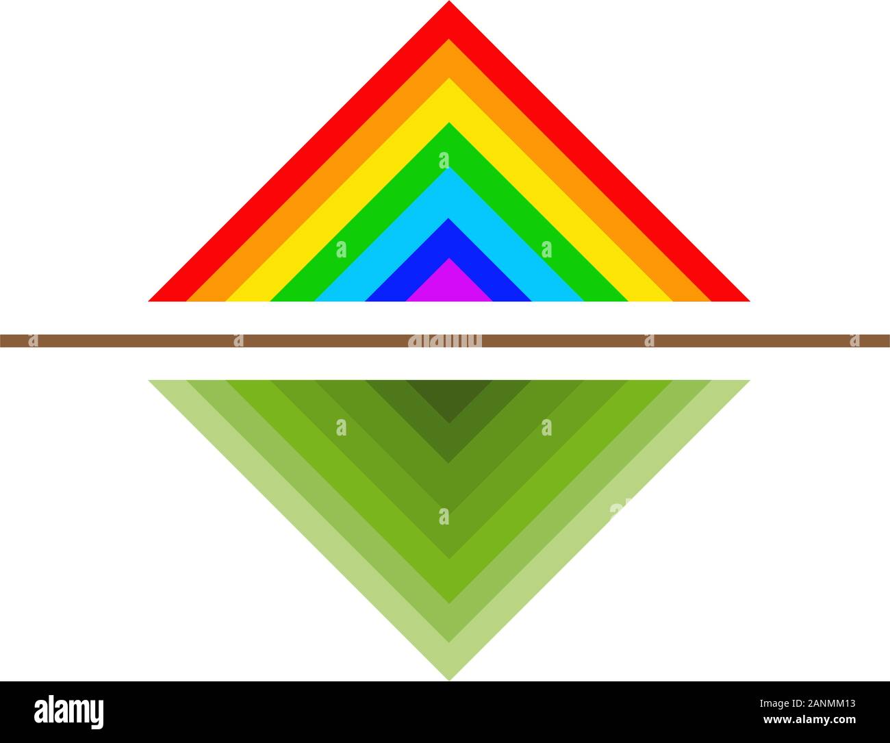 Vector Abstract sign rainbow concept Stock Vector