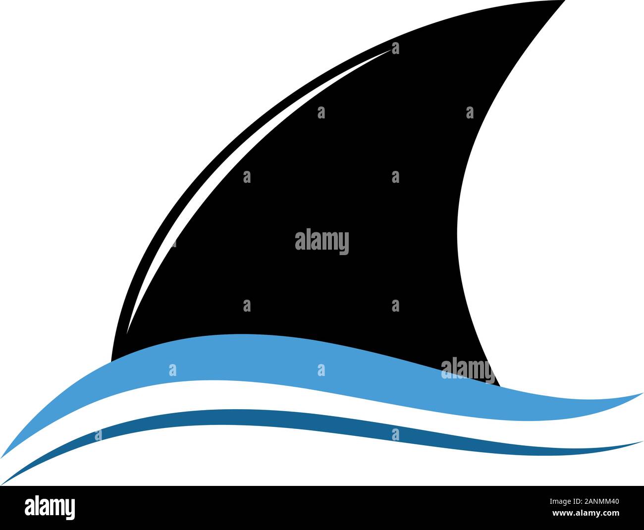 Vector sign abstract stylized shark Stock Vector