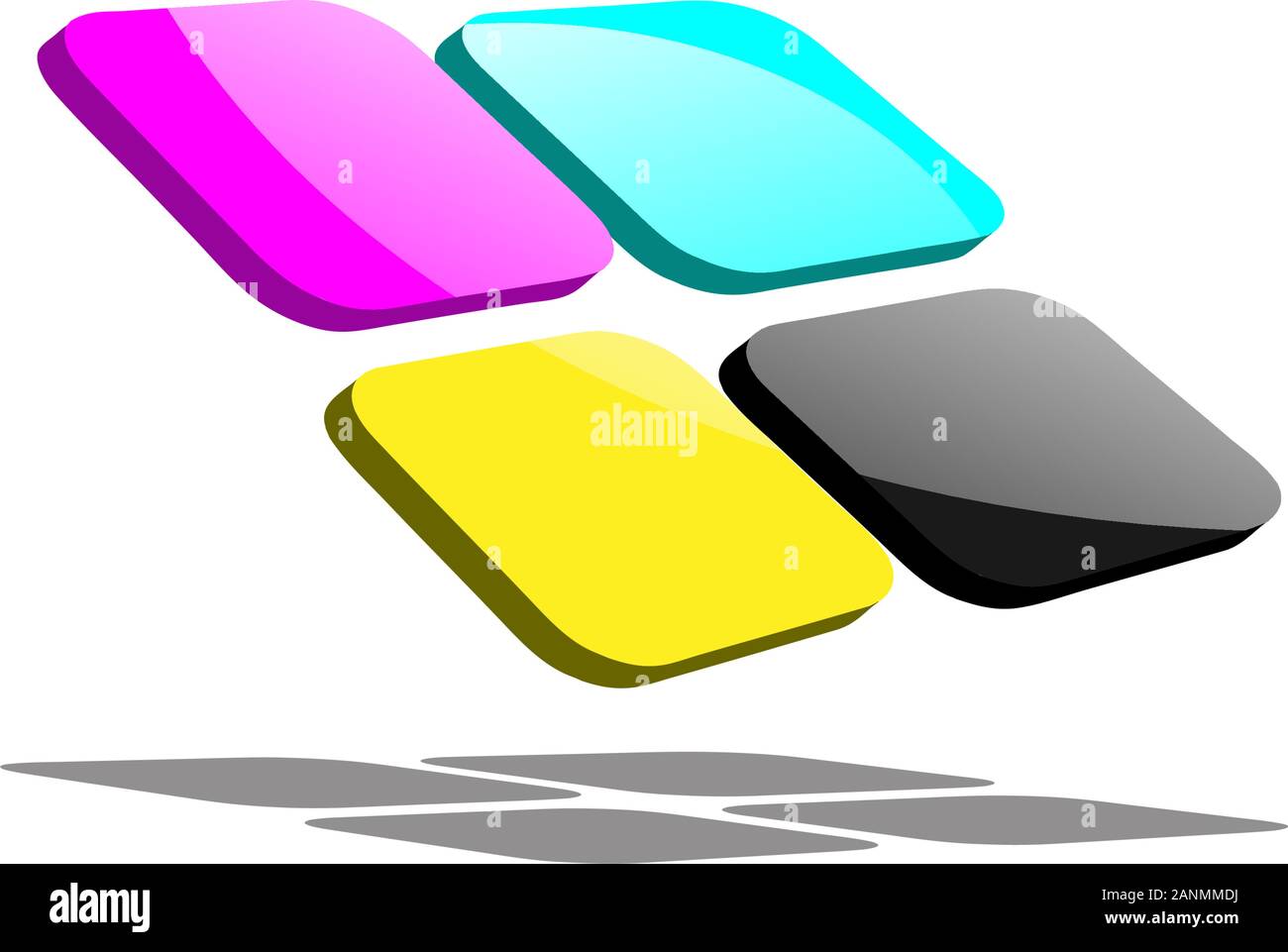 Vector abstract pixel,CMYK for printer Stock Vector