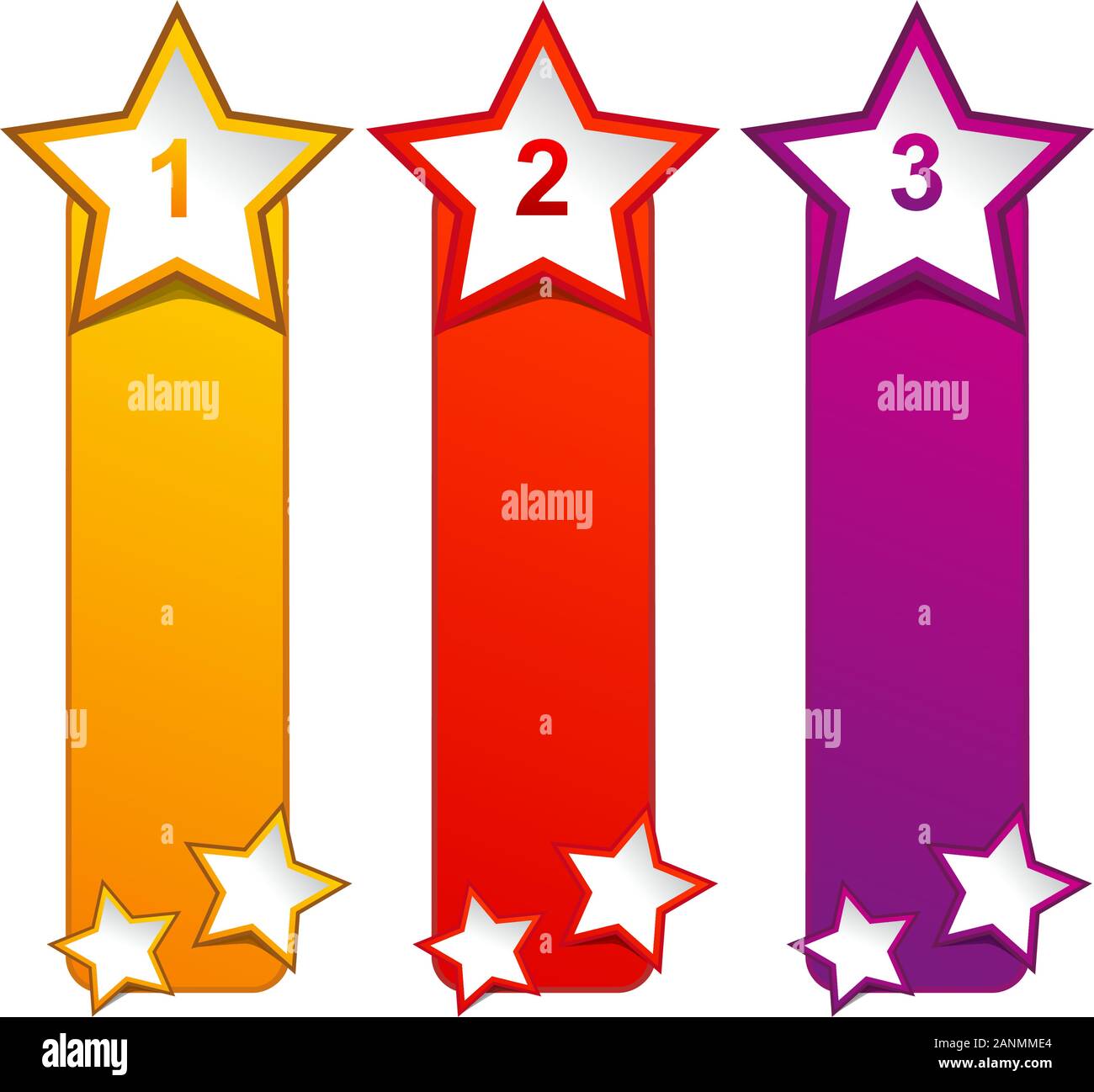 Vector faq labels, three options with stars Stock Vector Image & Art ...
