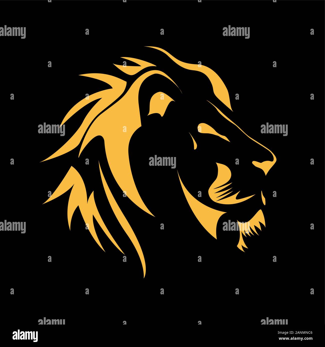Vector Sign Lion Strength And Courage Concept Stock Vector Image Art Alamy
