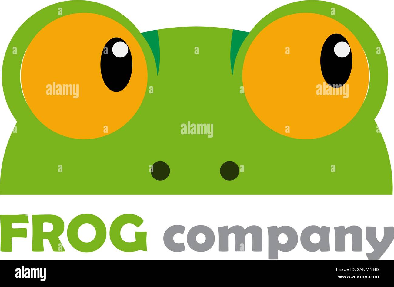 Vector sign frog company Stock Vector