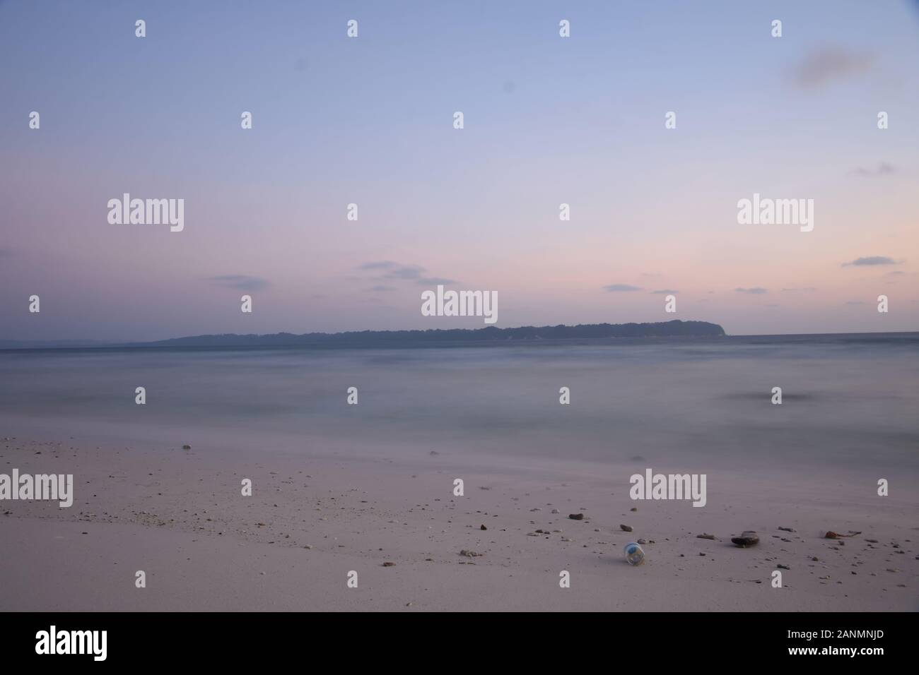 A beautiful landscape view before sunrise from a beach shore of Neil Island of andaman and nicobar islands India Stock Photo