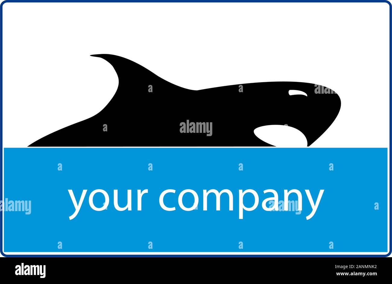 Vector sign abstract shark Stock Vector