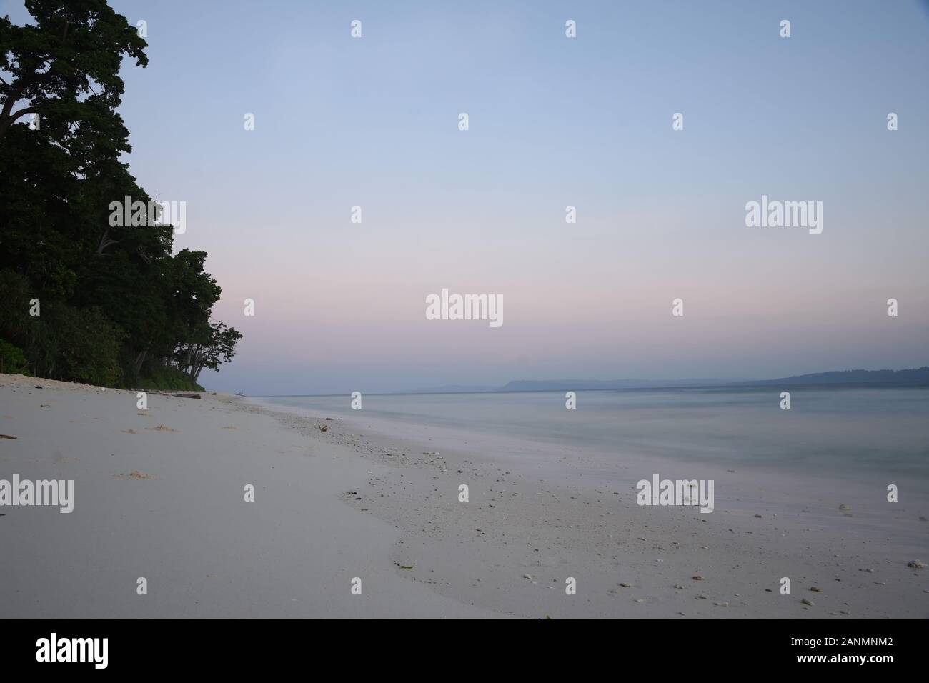 A beautiful landscape view before sunrise from a beach shore of Neil Island of andaman and nicobar islands India Stock Photo
