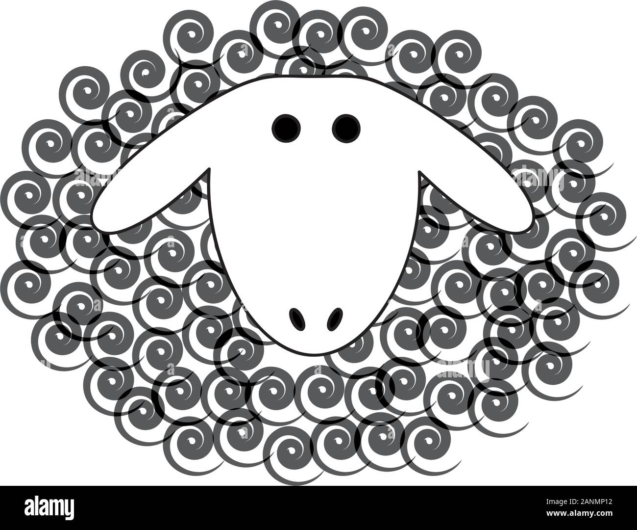 Vector sign sheep and wool Stock Vector Image & Art - Alamy