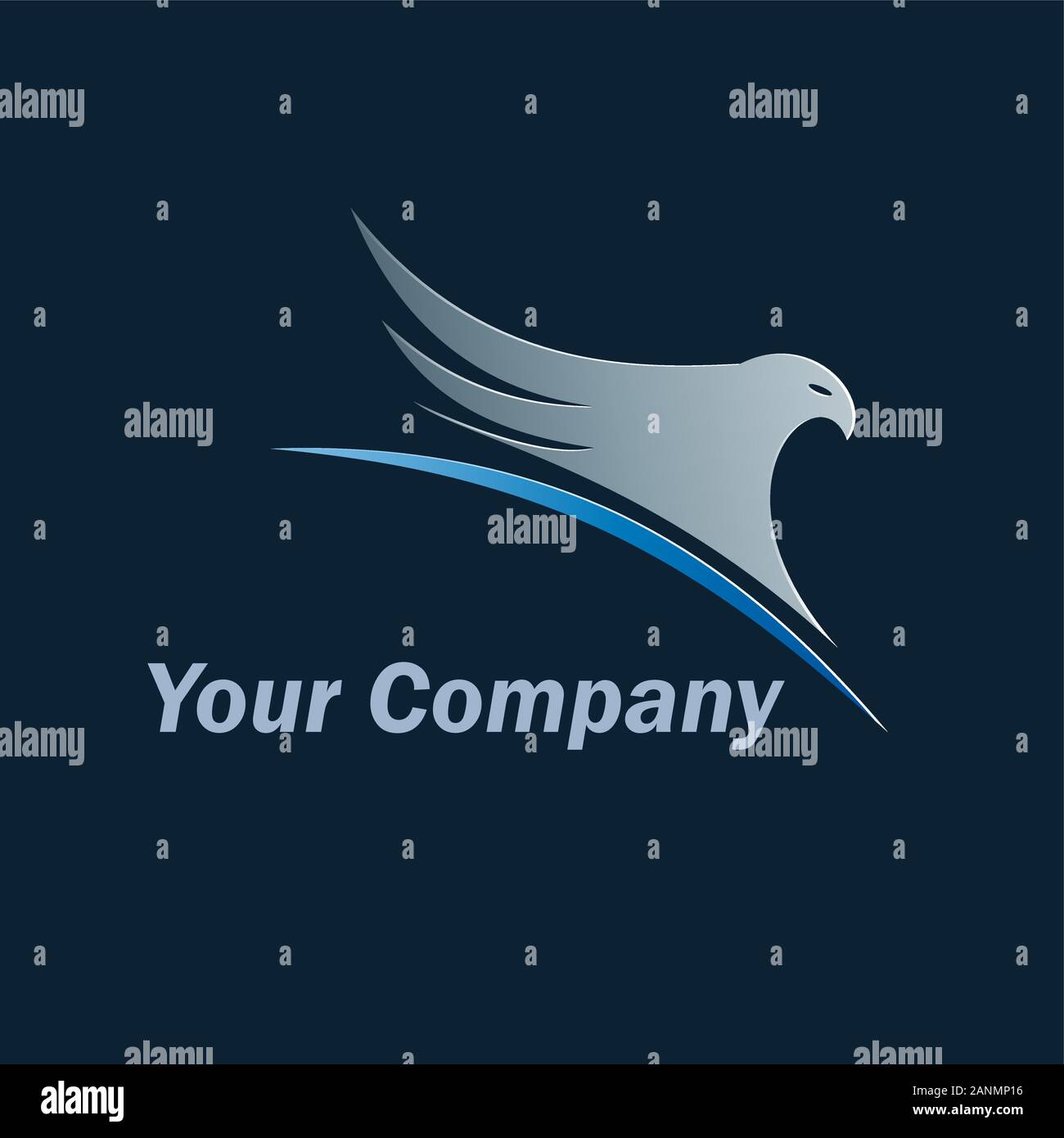 Vector sign eagle on the world Stock Vector