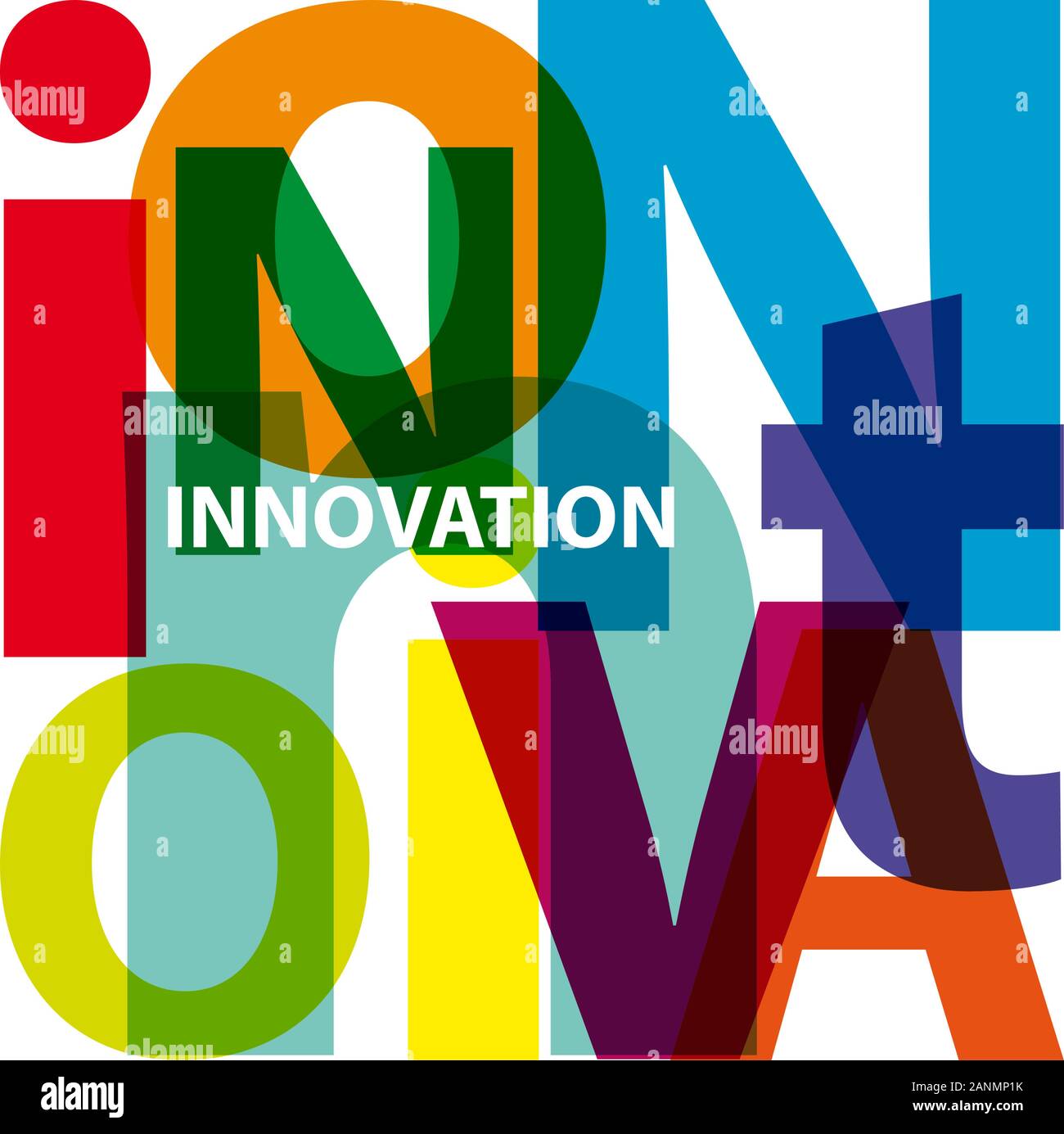 Vector Innovation. Broken text Stock Vector Image & Art - Alamy