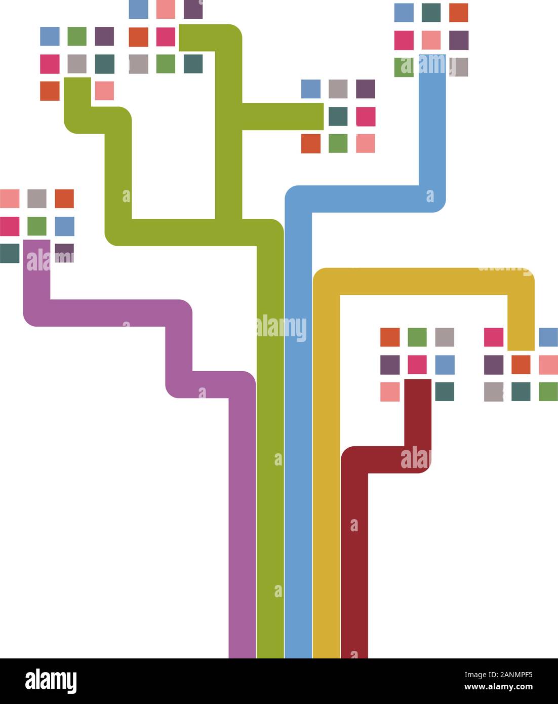 Vector abstract digital tree Stock Vector Image & Art - Alamy