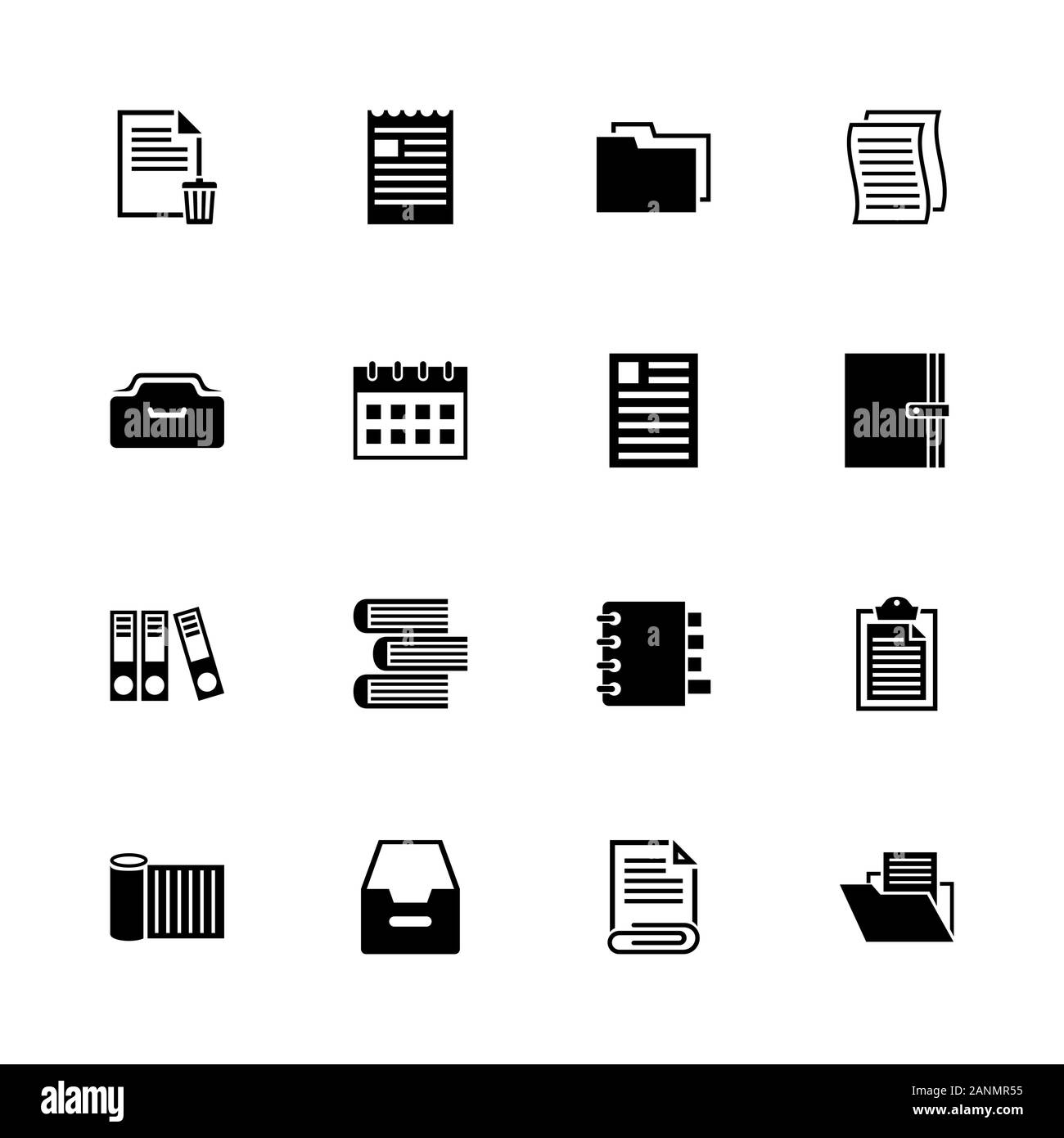 Documents icons - Expand to any size - Change to any colour. Flat ...