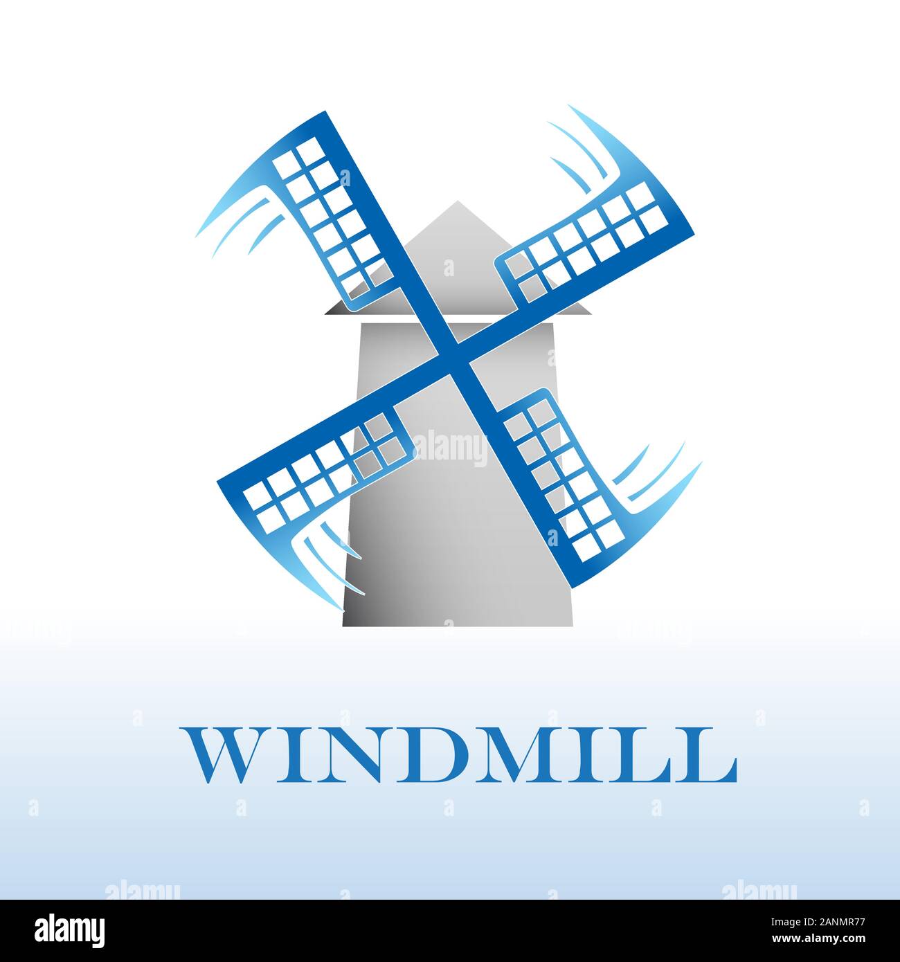 Vector sign windmill, wind energy Stock Vector