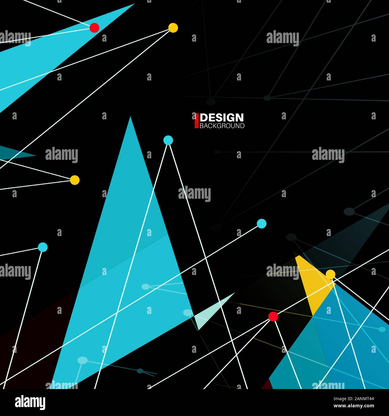 Abstract Polygonal Space Background with Connecting Dots and Lines ...