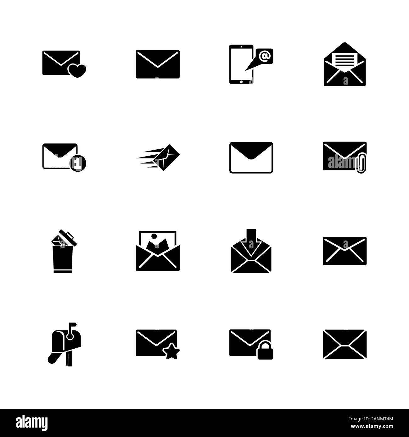 Mail icons Expand to any size Change to any colour. Flat Vector