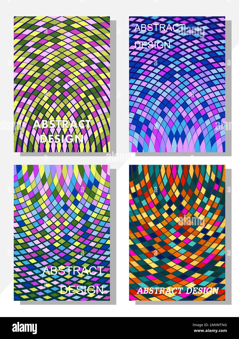 Vector collection of covers with a simple geometric design for books ...