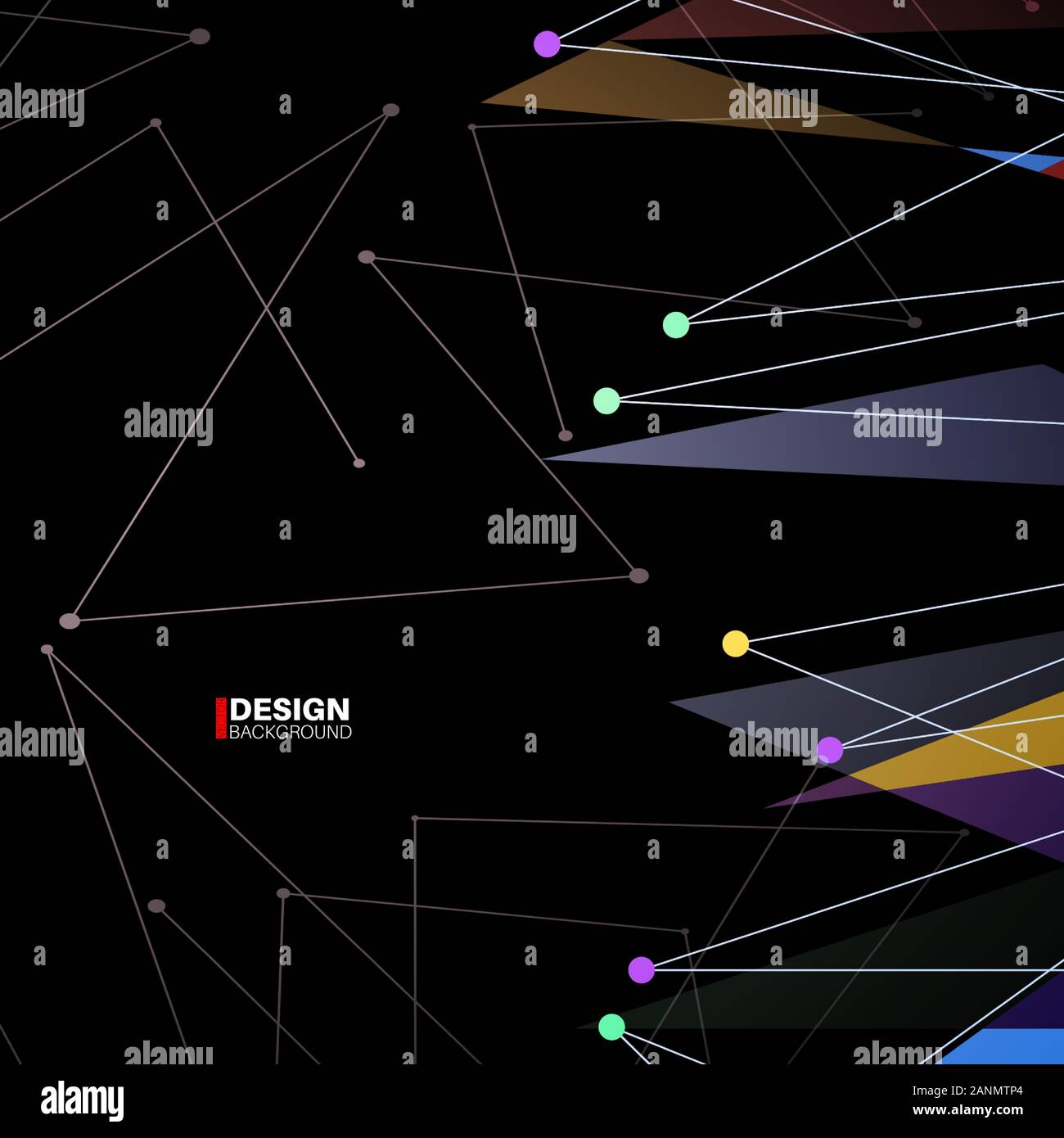 Abstract Polygonal Space Background with Connecting Dots and Lines ...