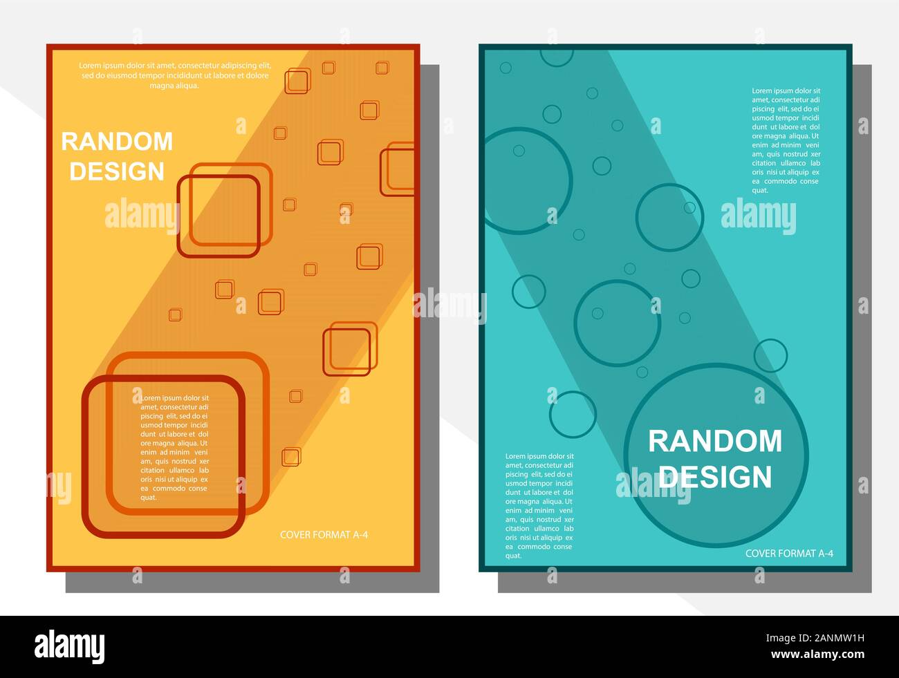 Vector collection of covers with a simple geometric design for books ...