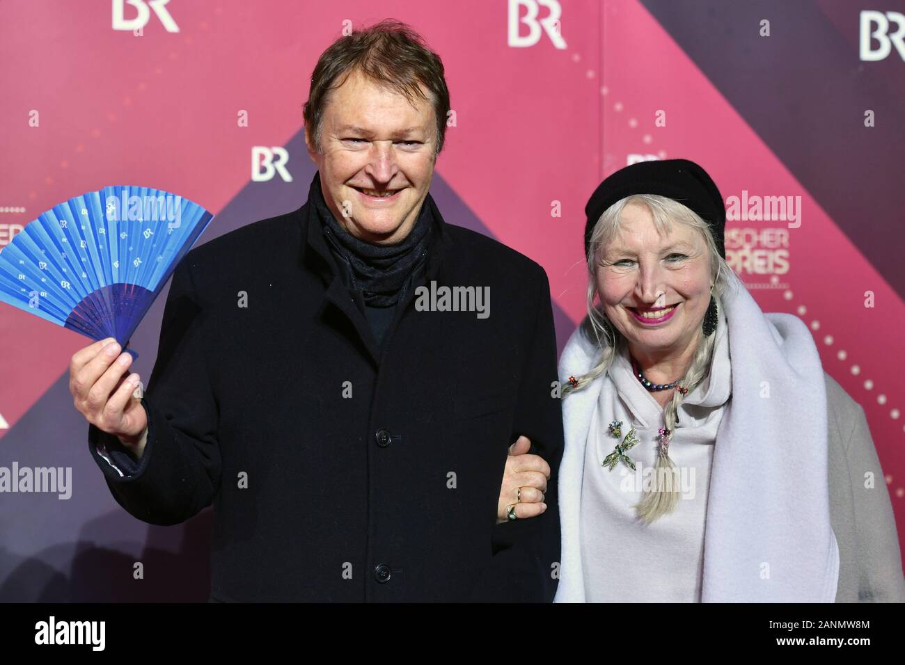 Hans Juergen BUCHNER (musician), with wife Ulrike BOEGLMUELLER. 41st Bavarian Film Award 2019-Red Carpet, red carpet, on January 17, 2019 at the Prinzregententheater in Muenchen. | usage worldwide Stock Photo