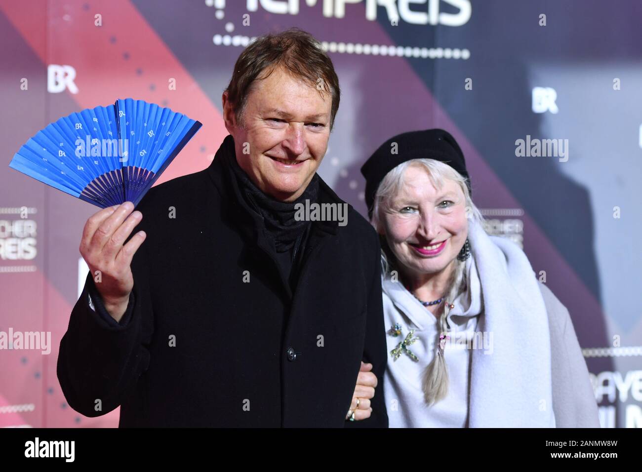 Hans Juergen BUCHNER (musician), with wife Ulrike BOEGLMUELLER. 41st Bavarian Film Award 2019-Red Carpet, red carpet, on January 17, 2019 at the Prinzregententheater in Muenchen. | usage worldwide Stock Photo