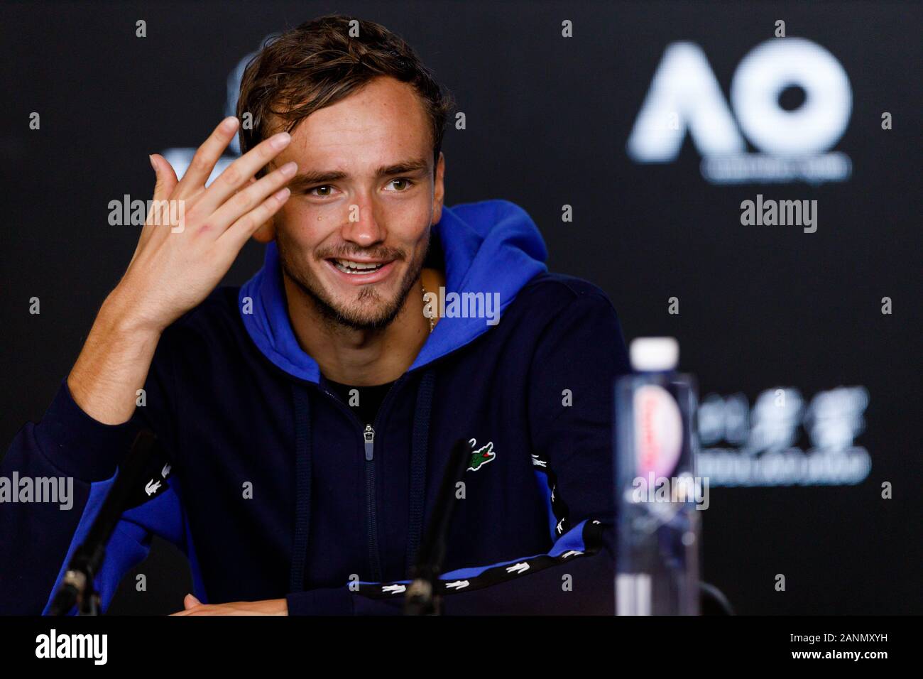 DANIIL MEDVEDEV (RUS) during a press conference at the 2020 Australian Open Stock Photo